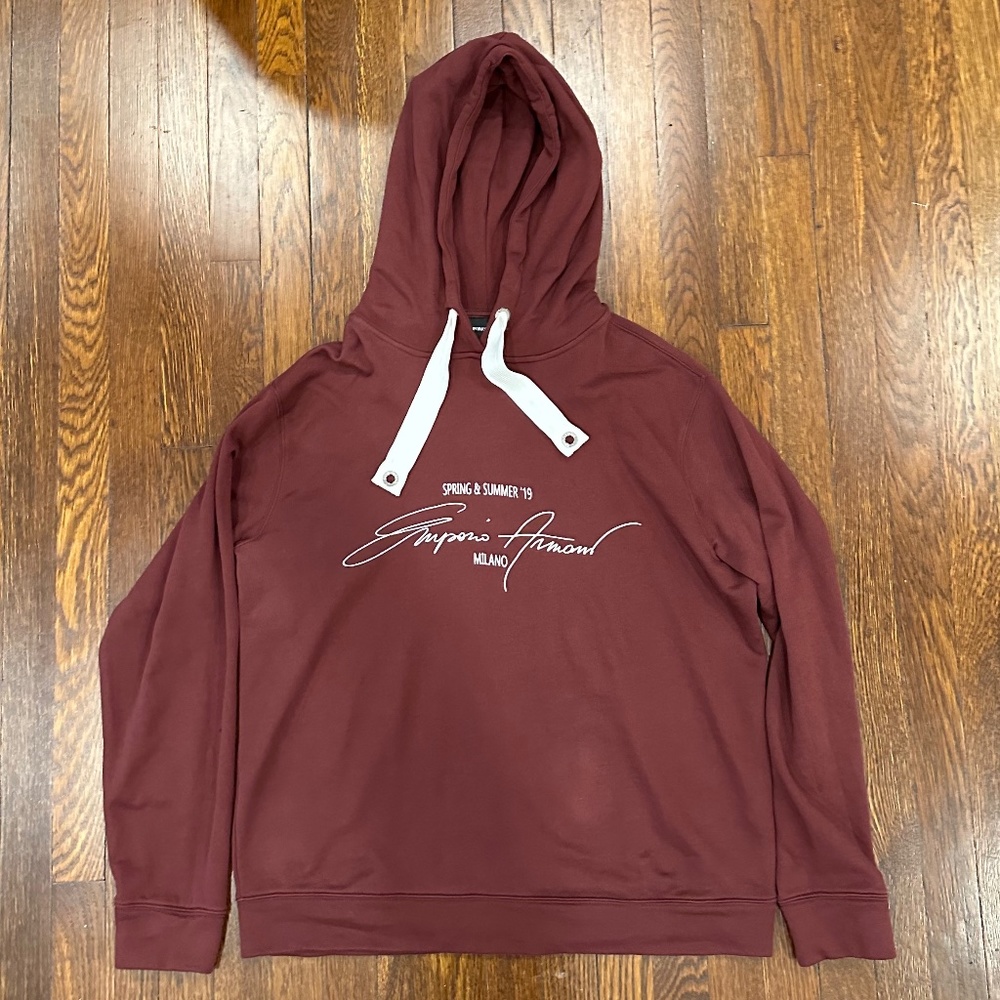 EMPORIO ARMANI Men Sweatshirt (Burgundy)-XXL (Holiday Sale)
